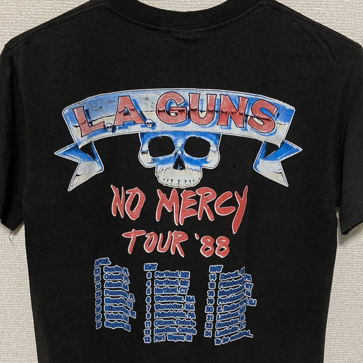 80sビンテージ バンドTシャツ L.A.GUNS LAガンズ GUNS N