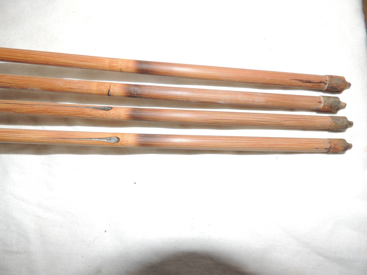 弓道 竹矢 黒鷲 クロワシ 4本 重量 約25g 全長 約95㎝ 管理