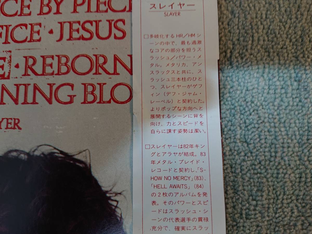 国内盤中古】Slayer スレイヤー REIGN IN BLOOD レイン・イン・ブラッド