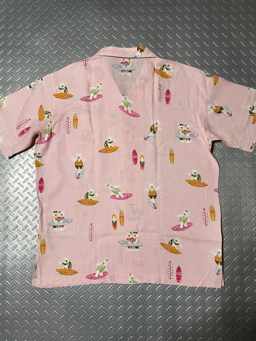 しろくまサーファー・サーフィン！☆ 美品 Papas パパス ☆ 麻リネン