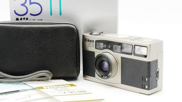 ニコン Nikon 35Ti 【 元箱・取説・ケース・プライスタグ付き 】 #96P00KI42746C 35Ti Nikon ケース 単焦点＋セイコー製アナログメーター搭載モデル f2.8 動作
