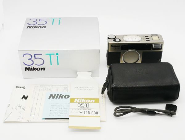 ニコン Nikon 35Ti 【 元箱・取説・ケース・プライスタグ付き 】 #96P00KI42746C 35Ti Nikon ケース 単焦点＋セイコー製アナログメーター搭載モデル f2.8 動作
