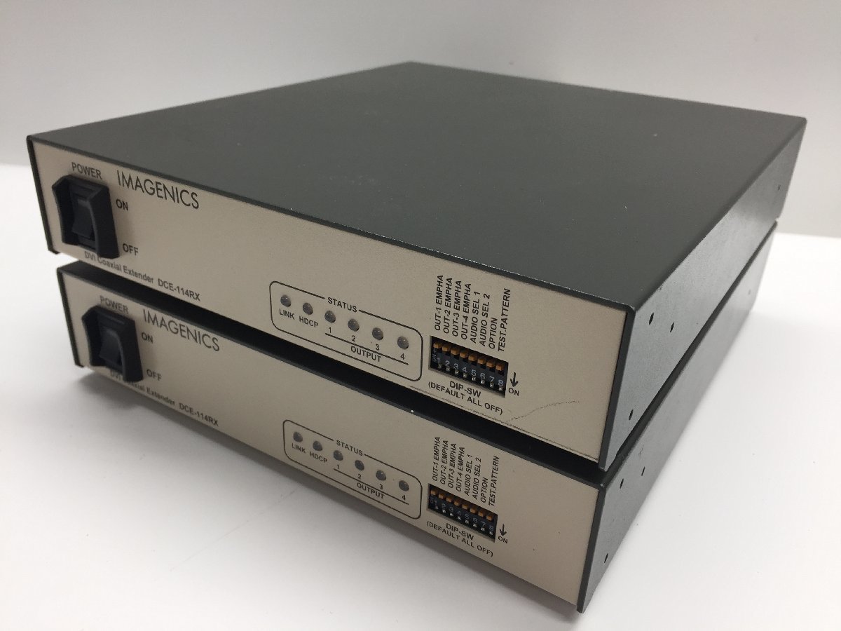 【2台セット】IMAGENICS / イメージニクス / DCE-114RX / DVI信号 同軸延長受信器