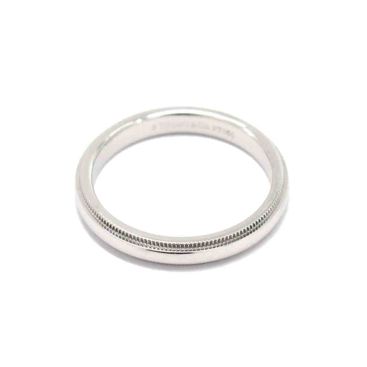 ティファニー TIFFANY&CO. ミルグレイン 15号 リング 幅3mm Pt950 