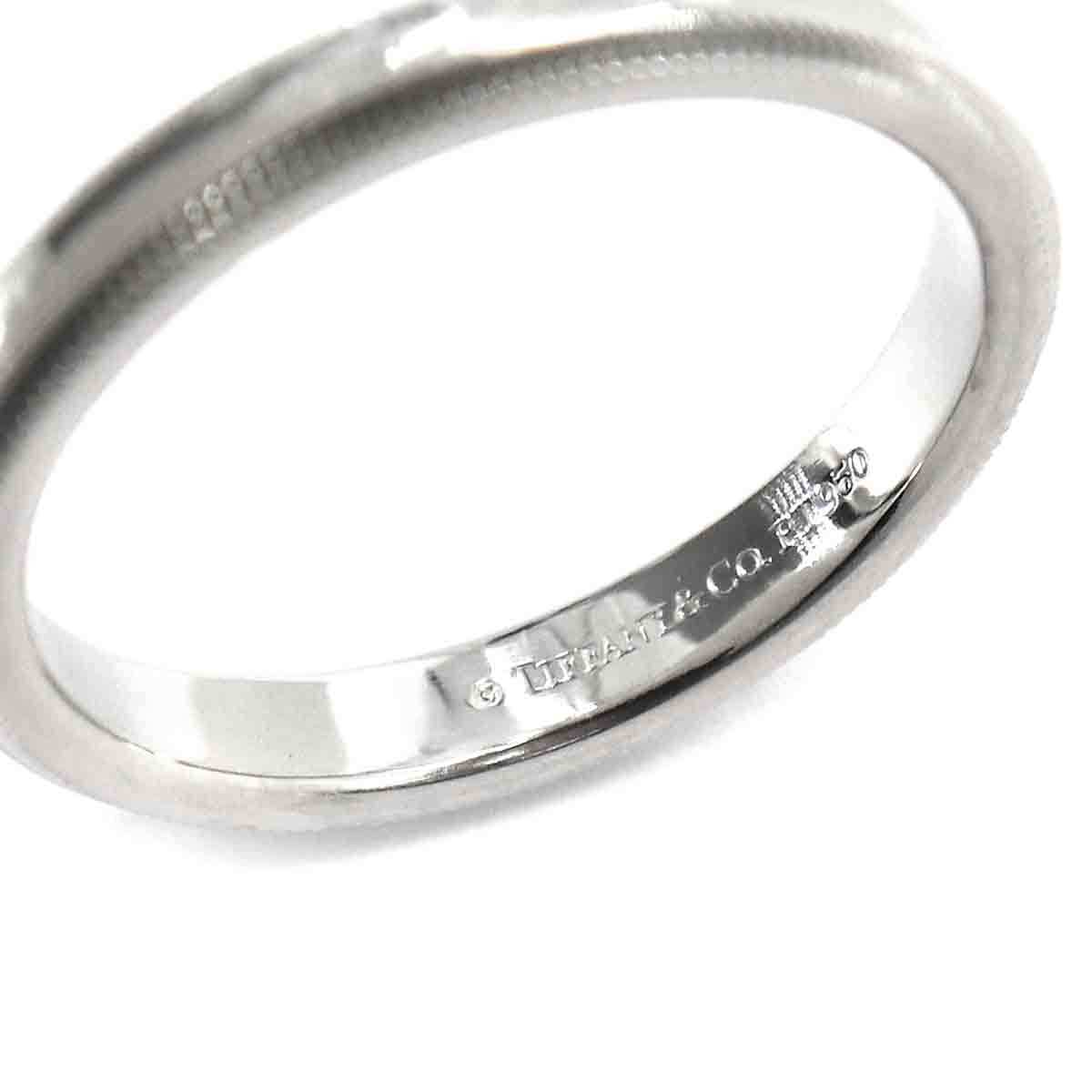 ティファニー TIFFANY&CO. ミルグレイン 15号 リング 幅3mm Pt950 