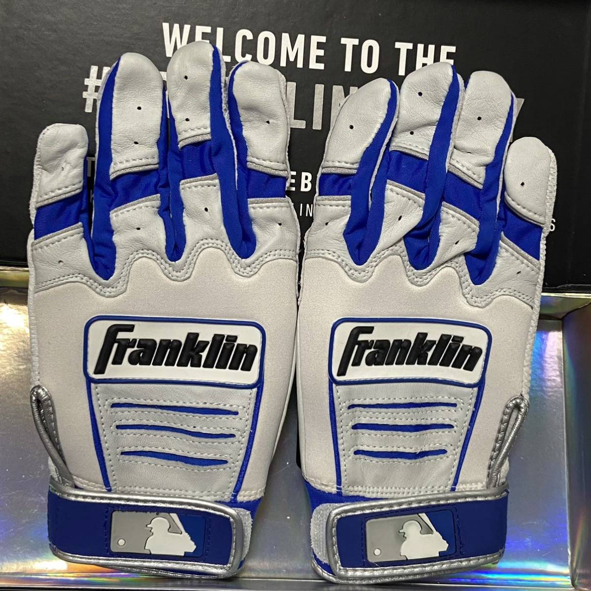 新品)Franklin CFX Pro ホワイト ロイヤル バッティンググローブ S 