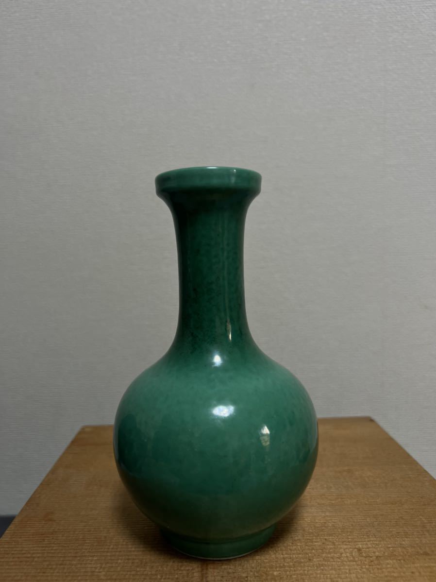 陶芸 景徳鎮窯 花瓶 時代物 陶磁器 中国古玩 唐物 青花 骨董品 収蔵品