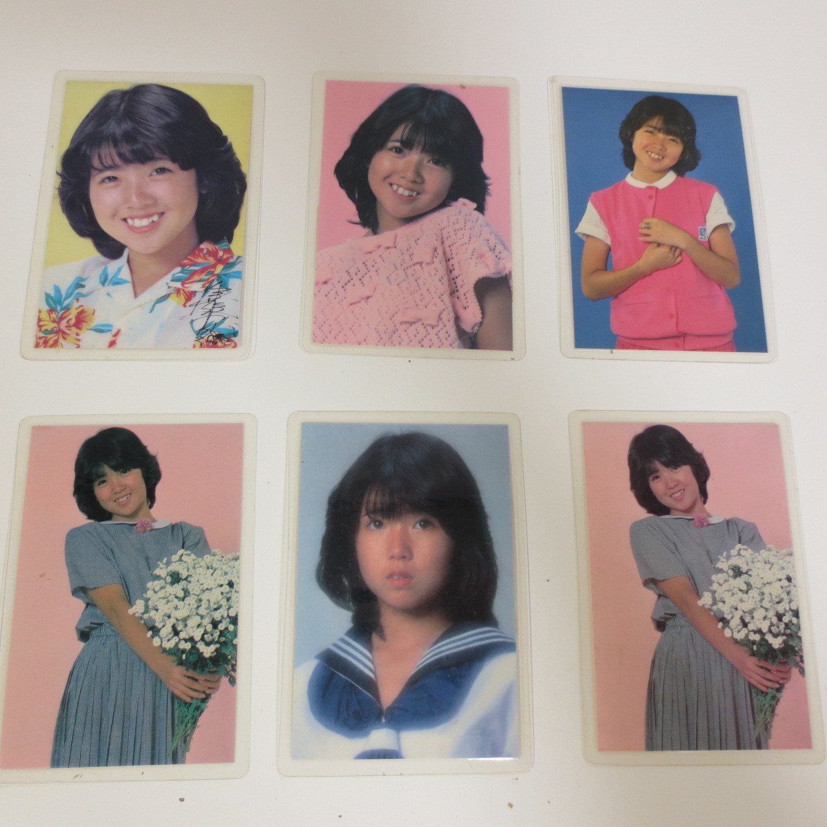伊藤つかさ ラミネートカード 2枚セット T-188 T-258 昭和アイドル タレントグッズ】80年代 昭和アイドル 伊藤つかさ ラミネートカード 6