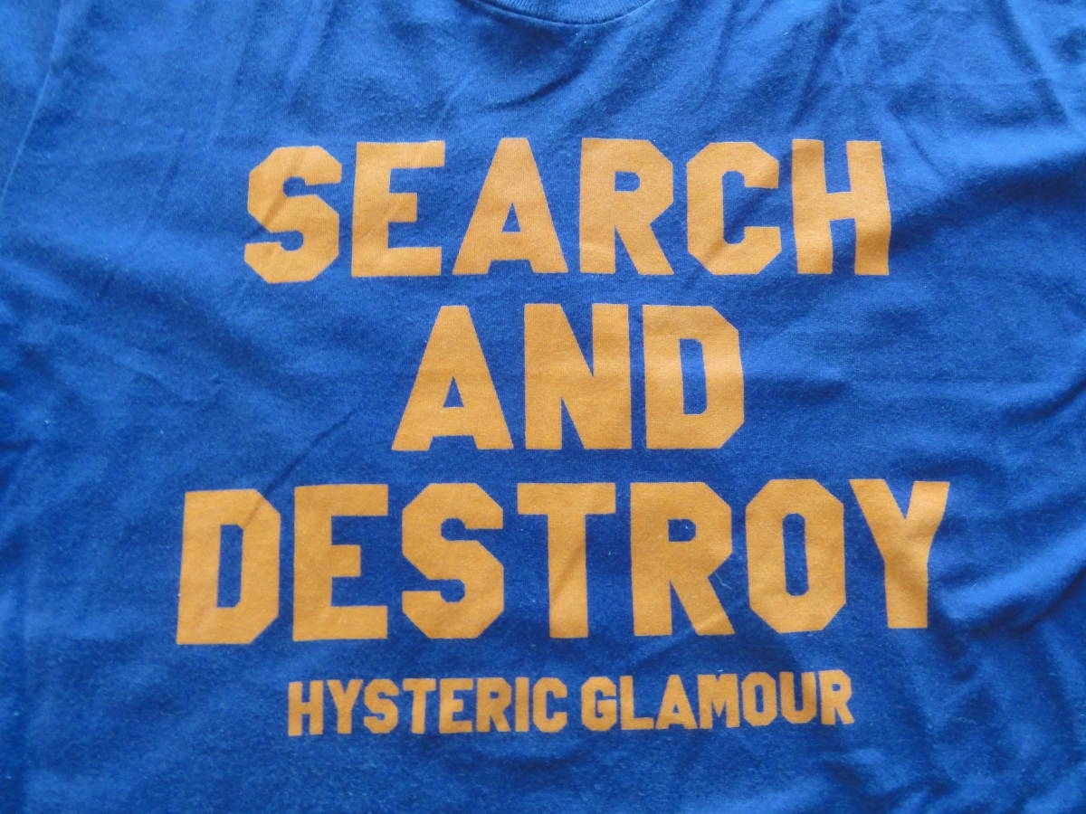 美品 HYSTERIC GLAMOUR 84 半袖Tシャツ 青紫 Mサイズ 0241CT04 B 