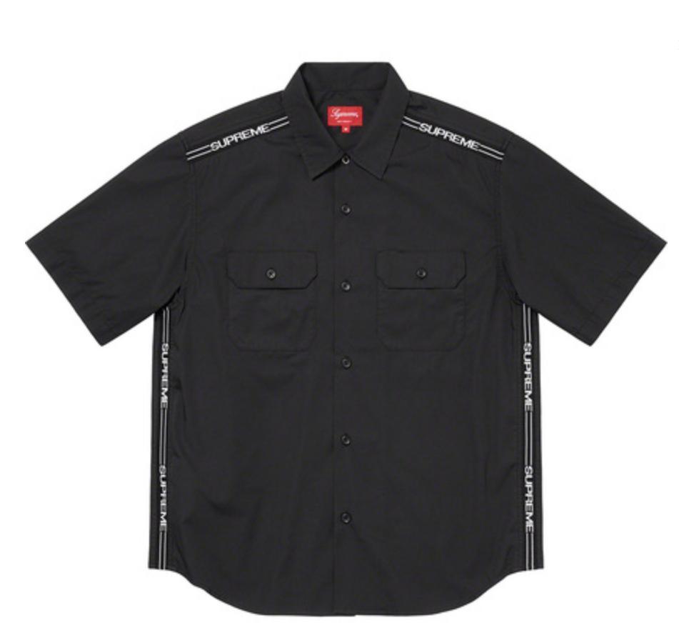  21SS Supreme シュプリーム Logo Rib S/S Work Shirt ロゴ リブ 半袖 ワークシャツ シャツ ブラック黒M EDH(その他)｜売買されたオークション情報、yahooの商品情報をアーカイブ公開 - オークファン 男性用