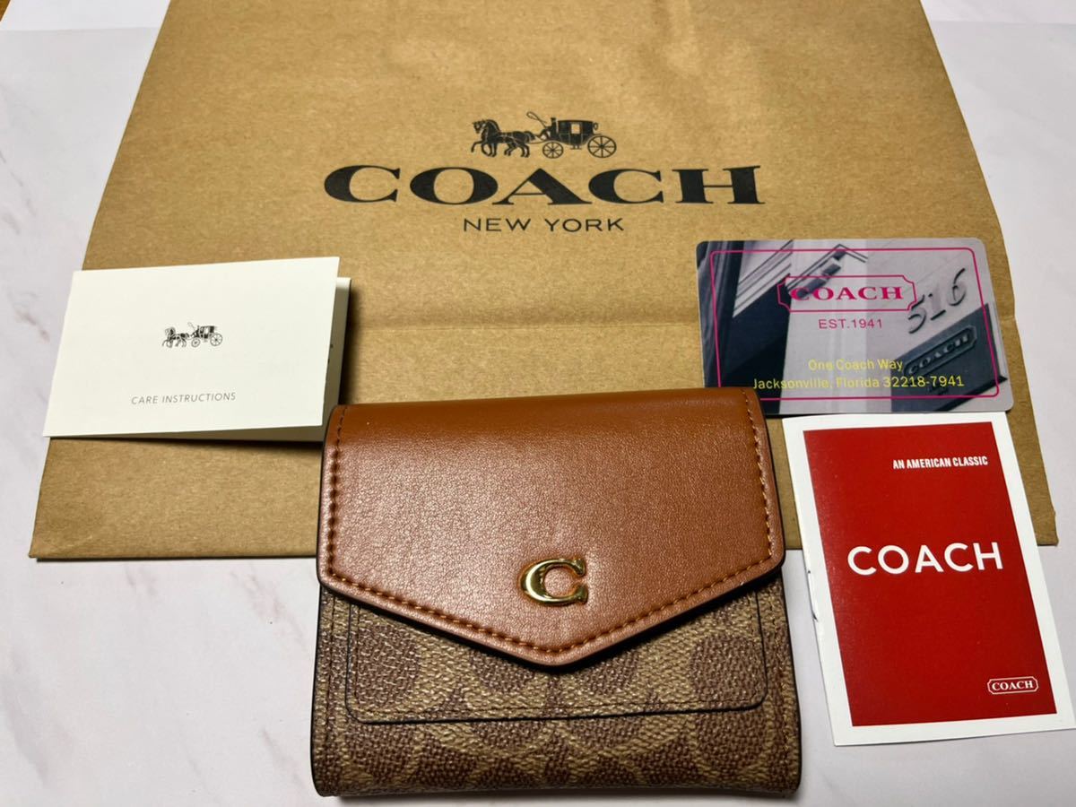 oj0031 1円スタート 新品未使用 COACH 2つ折り財布 アウトレット C2329 