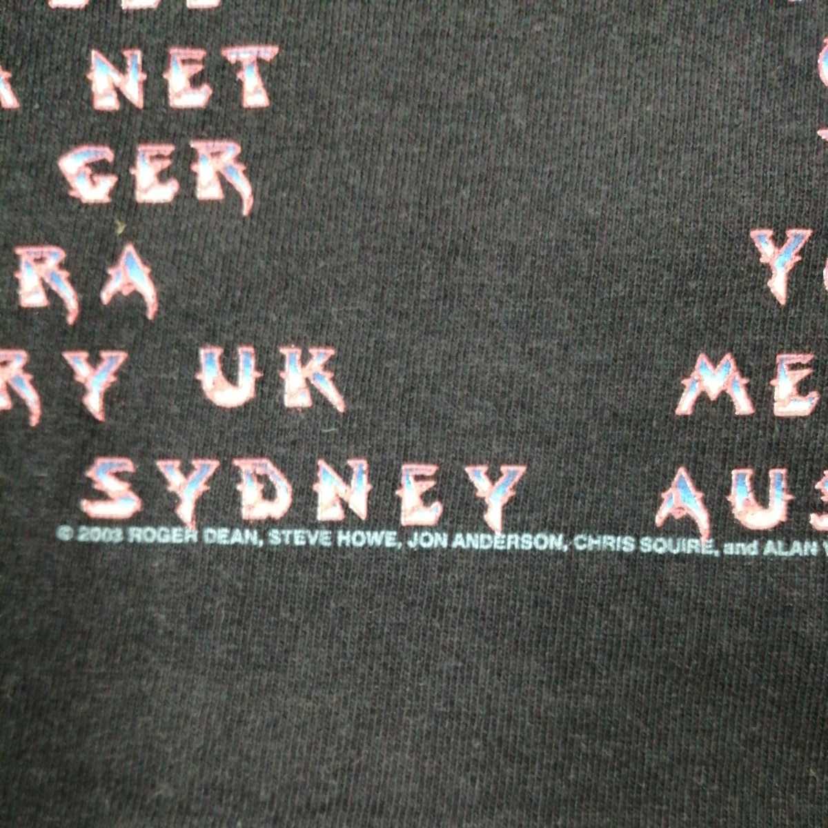 B05 バンドTシャツ イエス 2003ワールドツアー 海洋地形学の物語 