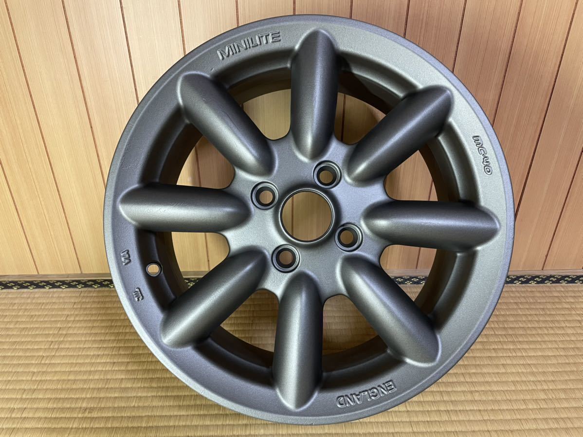 MINILITE ミニライト MC40 4本 15インチ 6J ET47 4H PCD100 ガンメタ艶 