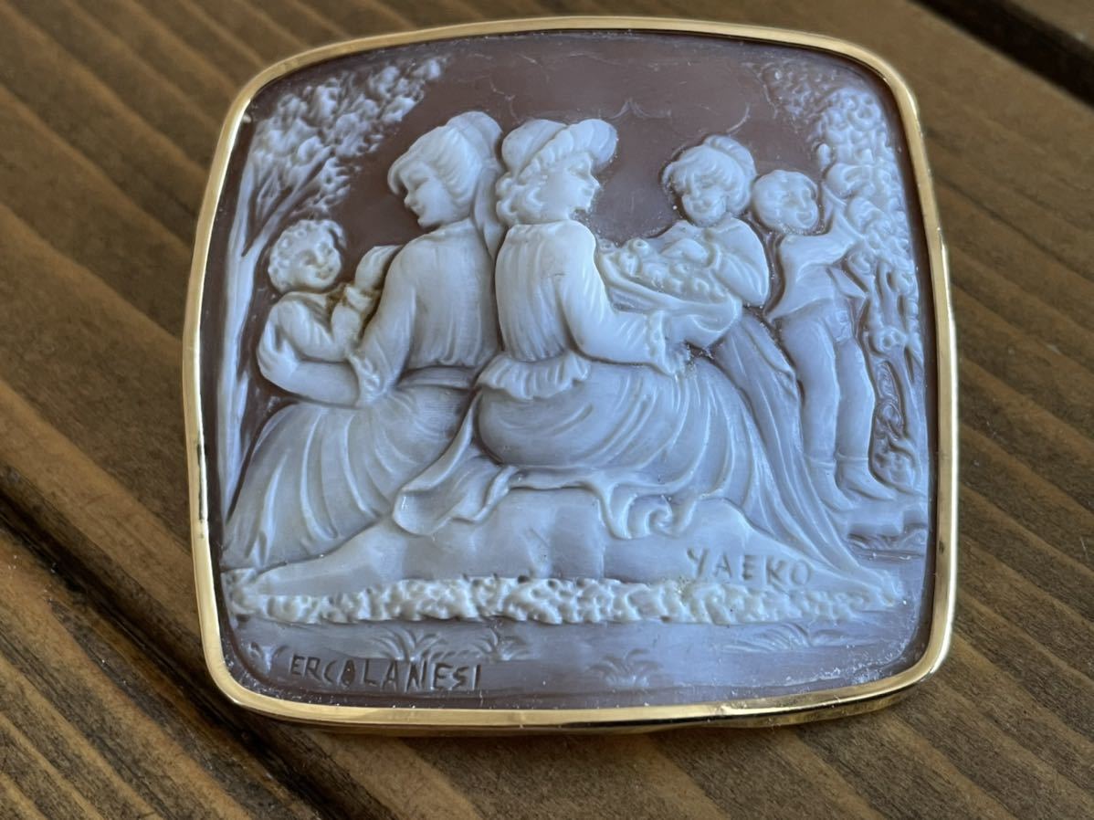 9CT　GOLD HALL MARKED　カメオ　2WAY　ブローチ　ペンダント 9CT GOLD HALL MARKED カメオ 2WAY ブローチ ペンダント