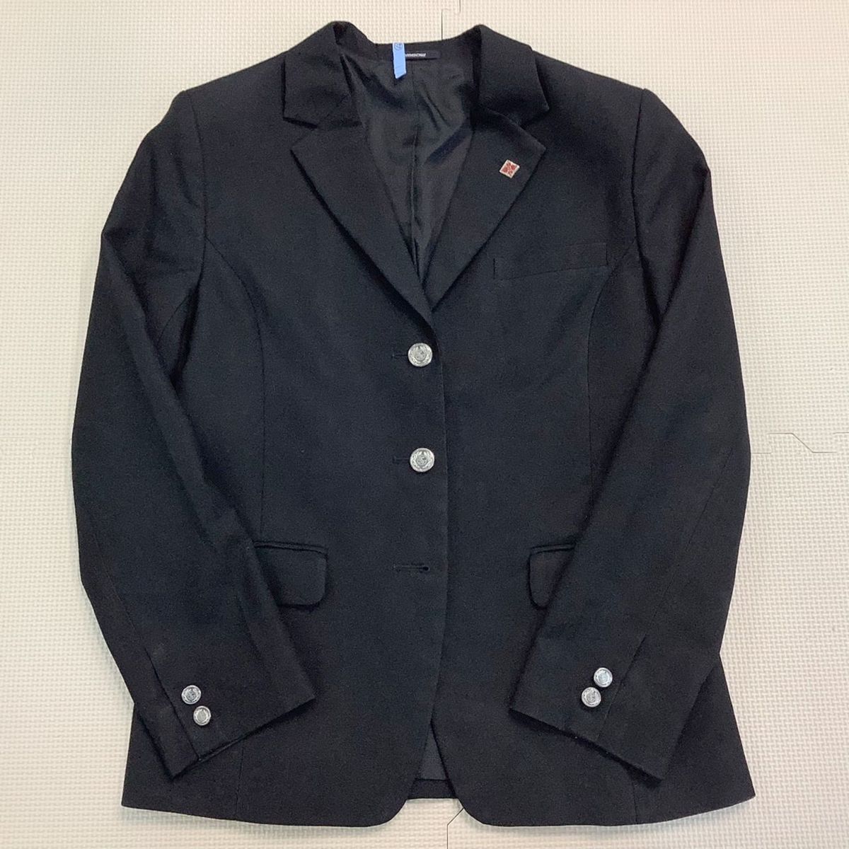 Y)S246 (中古) 福島県 船引高校 3点セット /L/W72/丈57/校章/黒