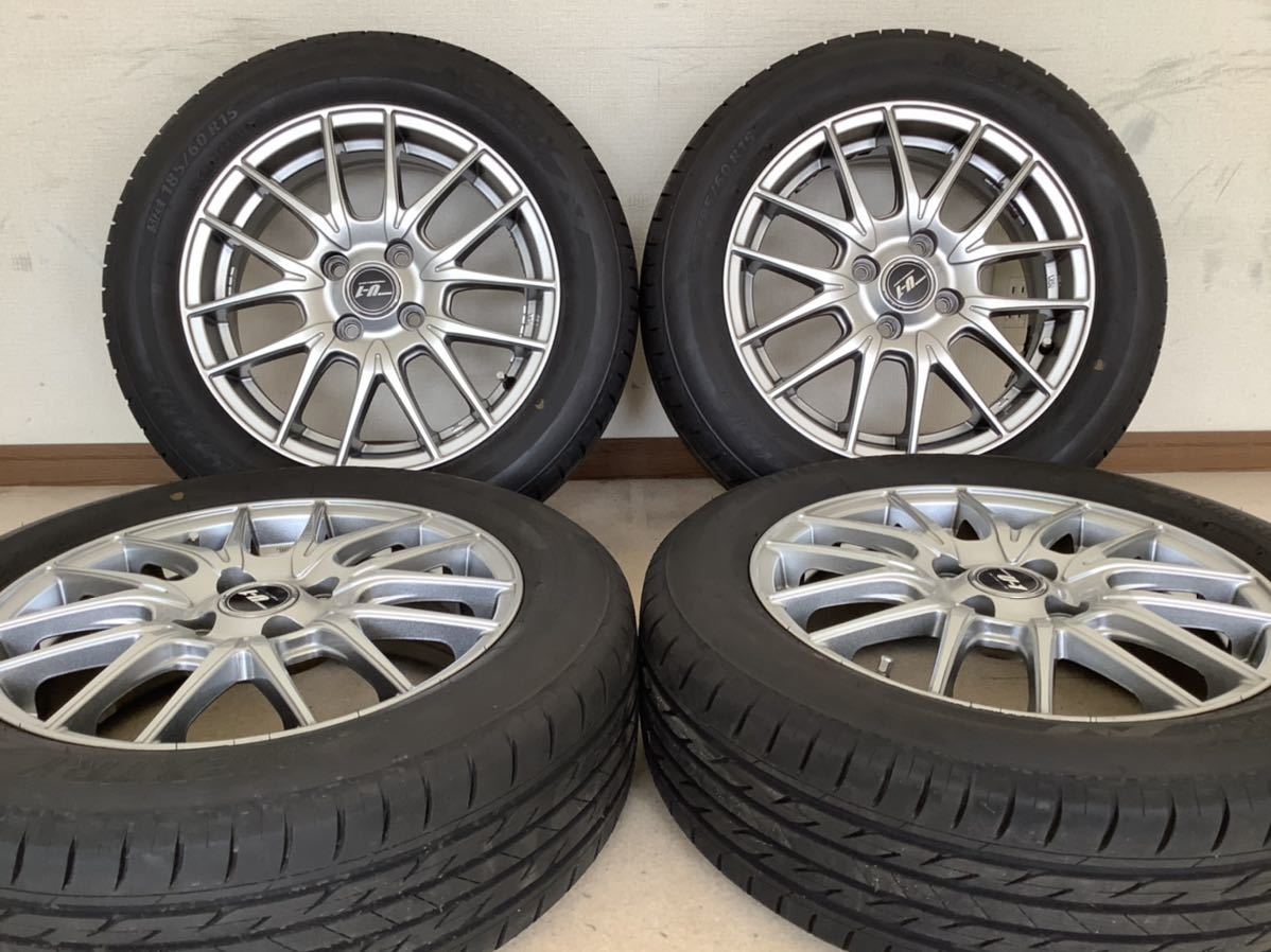 タイヤ、ホイール ブリジストン社製アルミ R15 5.5J +45 4穴