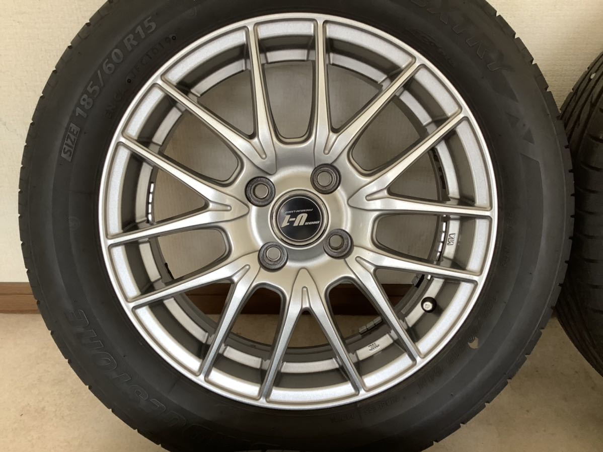 タイヤ、ホイール ブリジストン社製アルミ R15 5.5J +45 4穴