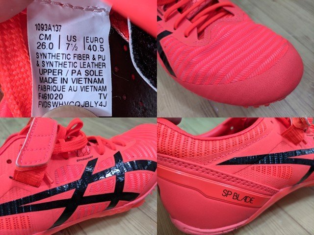 4yt202】陸上競技用スパイクシューズ asics アシックス 1093A137-701