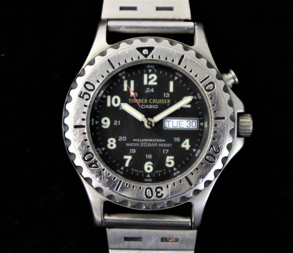 稼働品】 CASIO カシオ TIMBER CRUISER ダイバーウォッチ TIC-103 