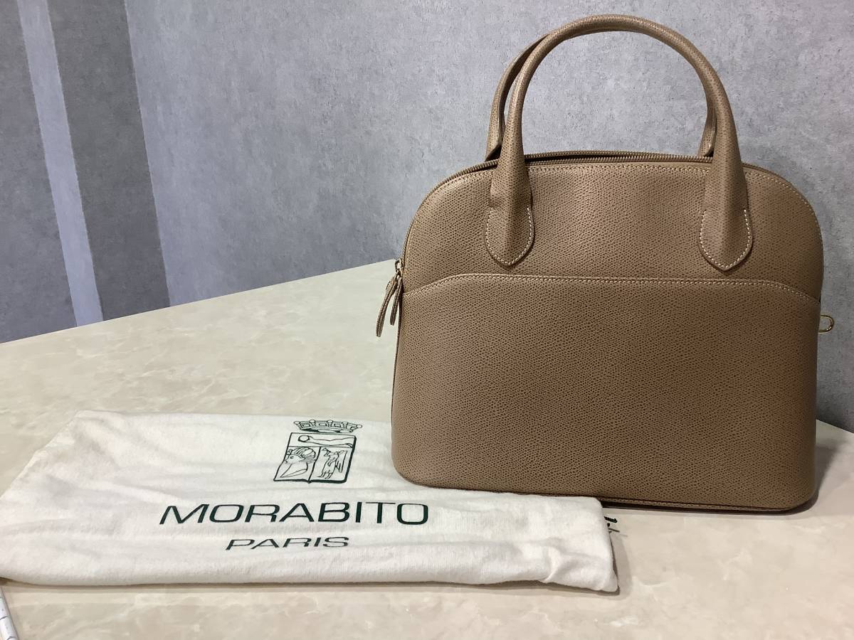 新作登場，大人気 1円〜 MORABITO モラビト ディナ レザー ボリード型 ゴールド金具 ハンドバッグ 手提げかばん 手持ちかばん レディース ベージュ系 並品(その他)｜売買されたオークション情報、yahooの商品情報 その他