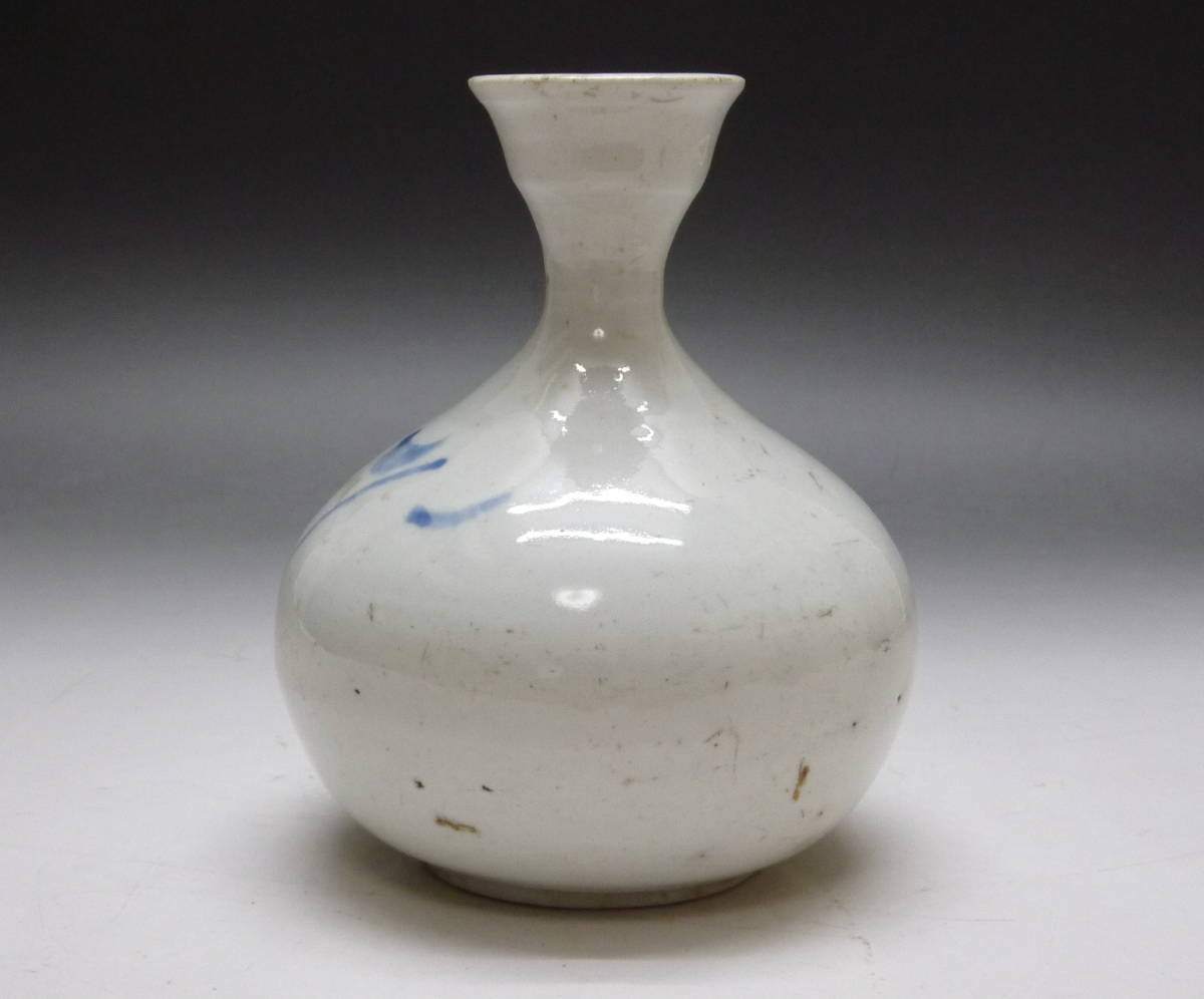 李朝 酒器 徳利 公式通販 染付 骨董・茶道具☆李朝染付草文