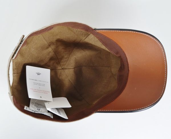 HERMES エルメス CASQUETTE HOMME RILEY COVER DE COTON レザー x