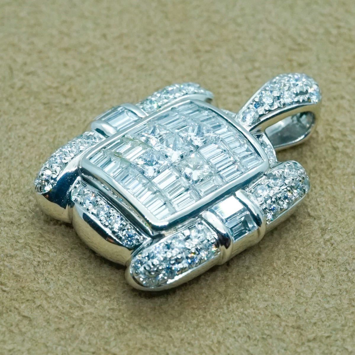 大粒ダイヤ PT900 【2.26ct】11.4g 天然ダイヤ ペンダント トップ 