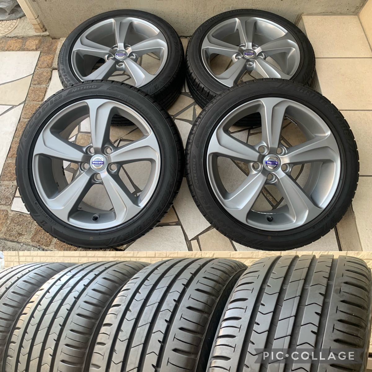 【使用わずか美品&バリ山】225/45R17インチ◇VOLVOボルボ V40純正 V70 S60 C70 S80◇7.5J+52.5 5H-108◇4本セット 横浜市手渡し可 31317287 V40 ボルボ 純正 2本 アルミホイール 試乗レポート／飯田裕子(画像