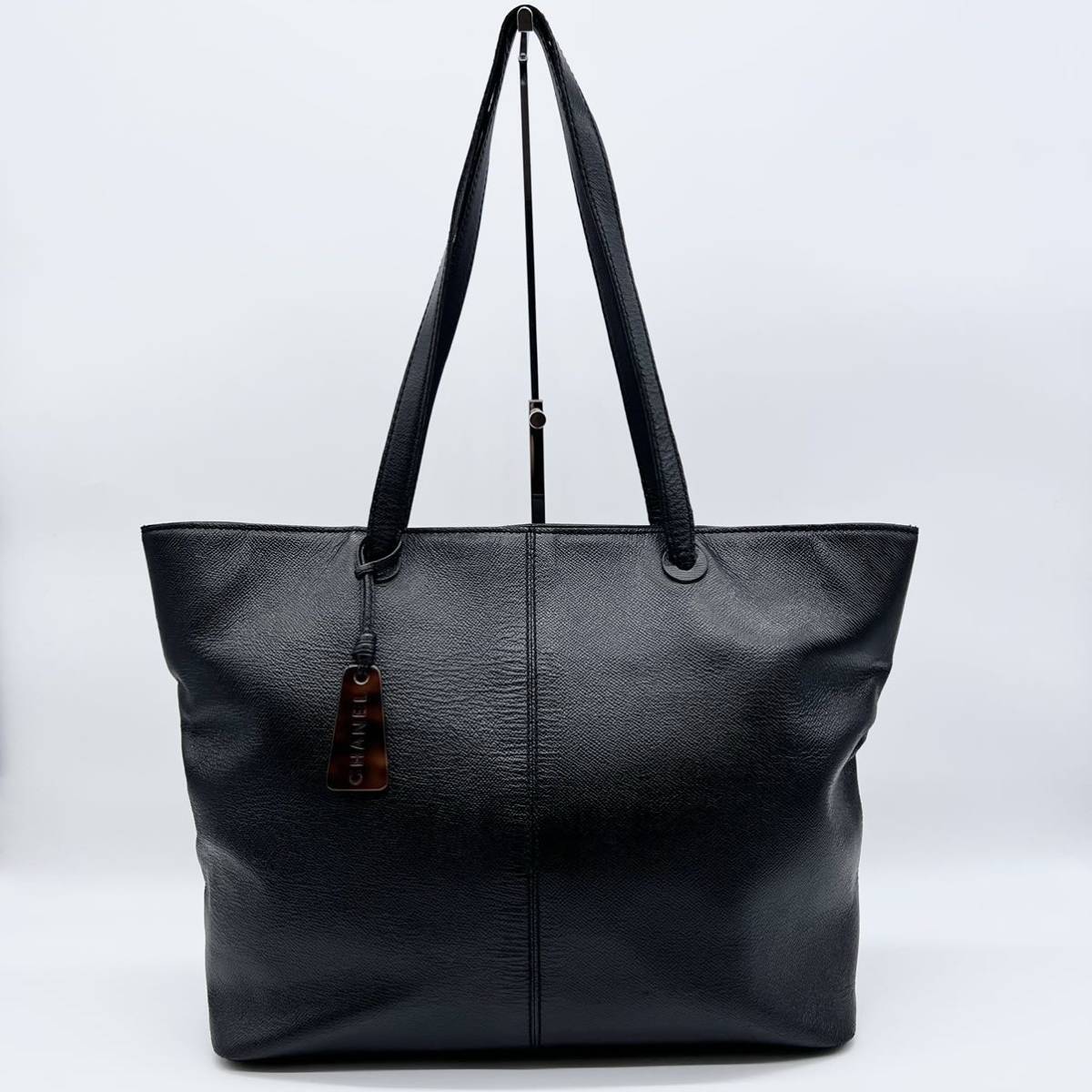 1円《希少》CHANEL シャネル レザー キャビアスキン べっ甲  