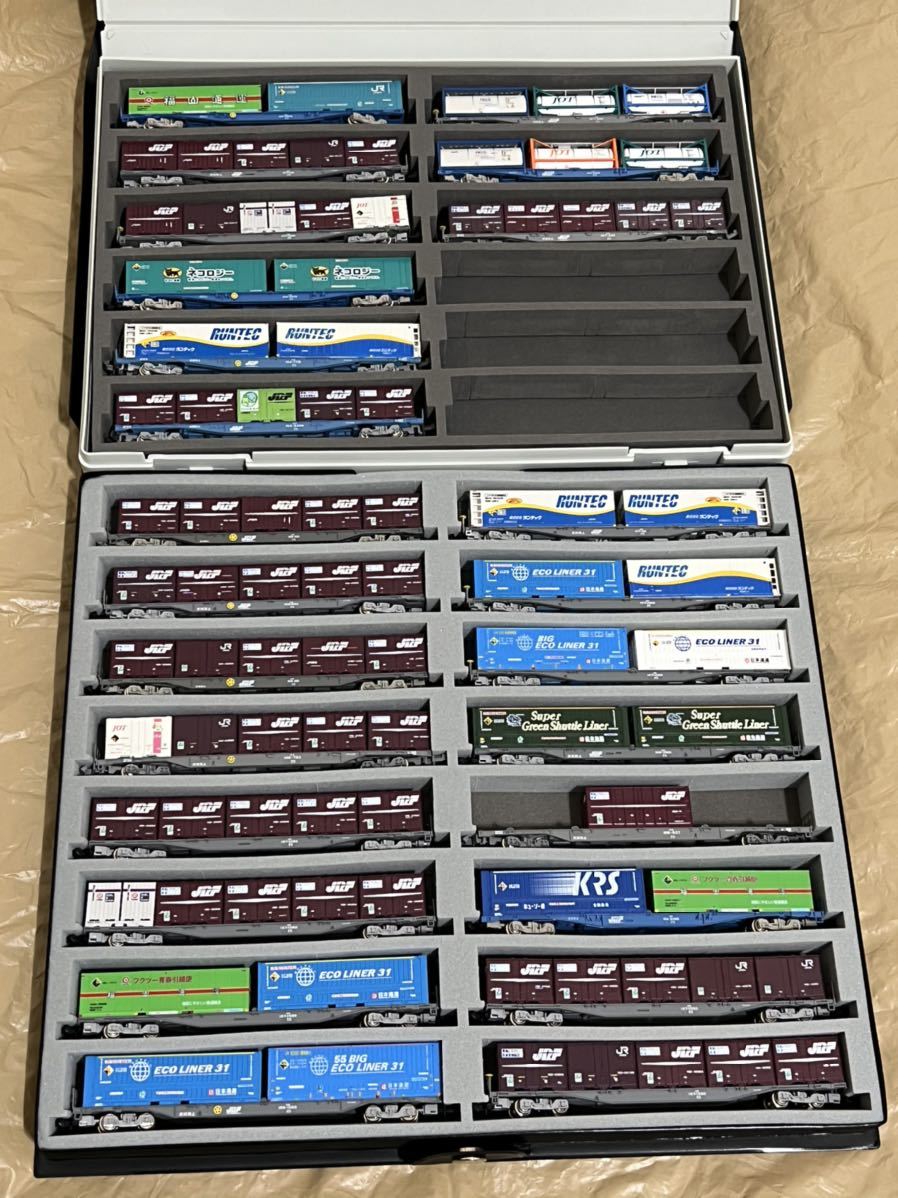 TOMIX・KATOコキ104・106・107 コンテナ付き24両セット(貨物列車