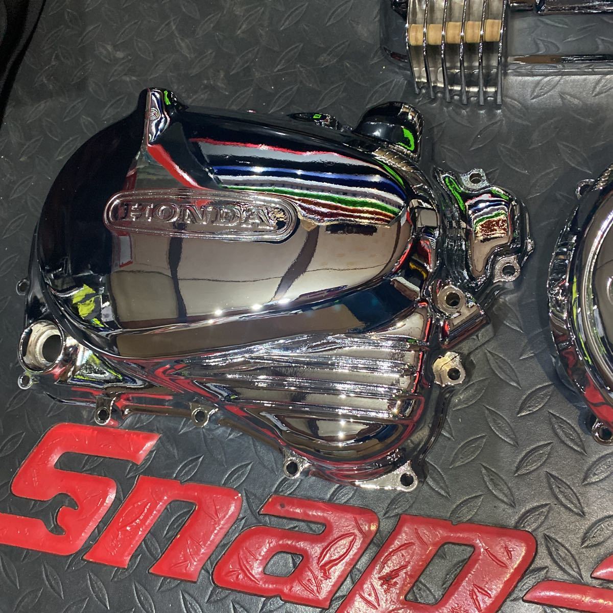 ホンダ CB250T CB400T ホーク バブ NEW メッキ エンジンカバー 3点