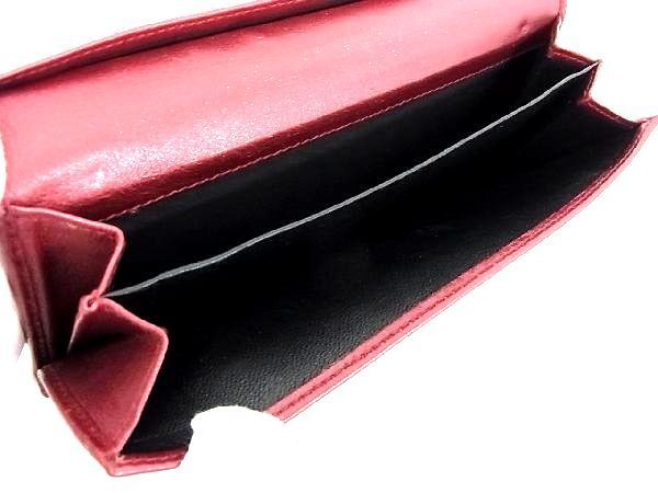 1円 GUCCI グッチ 203550 0416 レザー ハート Wホック 二つ折り 長財布
