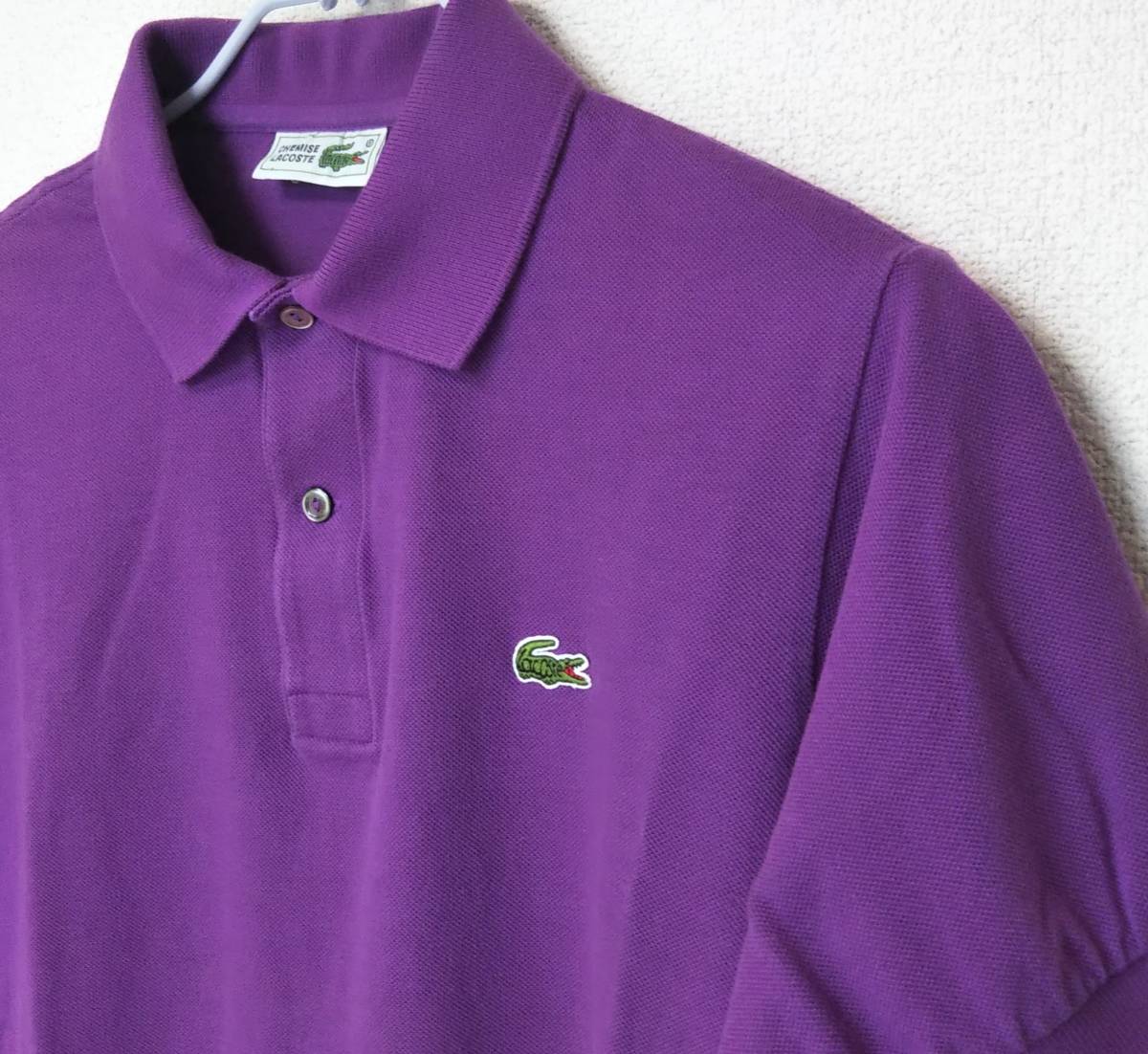 サイズ4・紫】ラコステ LACOSTE 半袖 ポロシャツ L1212 80