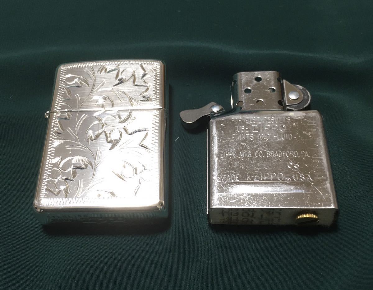 Zippo ジッポー ライター 2003年 スターリング シルバー 純銀 USA Zippo ジッポー ライター 2003年 スターリング シルバー 純銀 USA