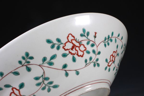 初代酒井田柿右衛門造 濁手 花鳥紋大皿 35cm 一尺皿 十一代極めの名品