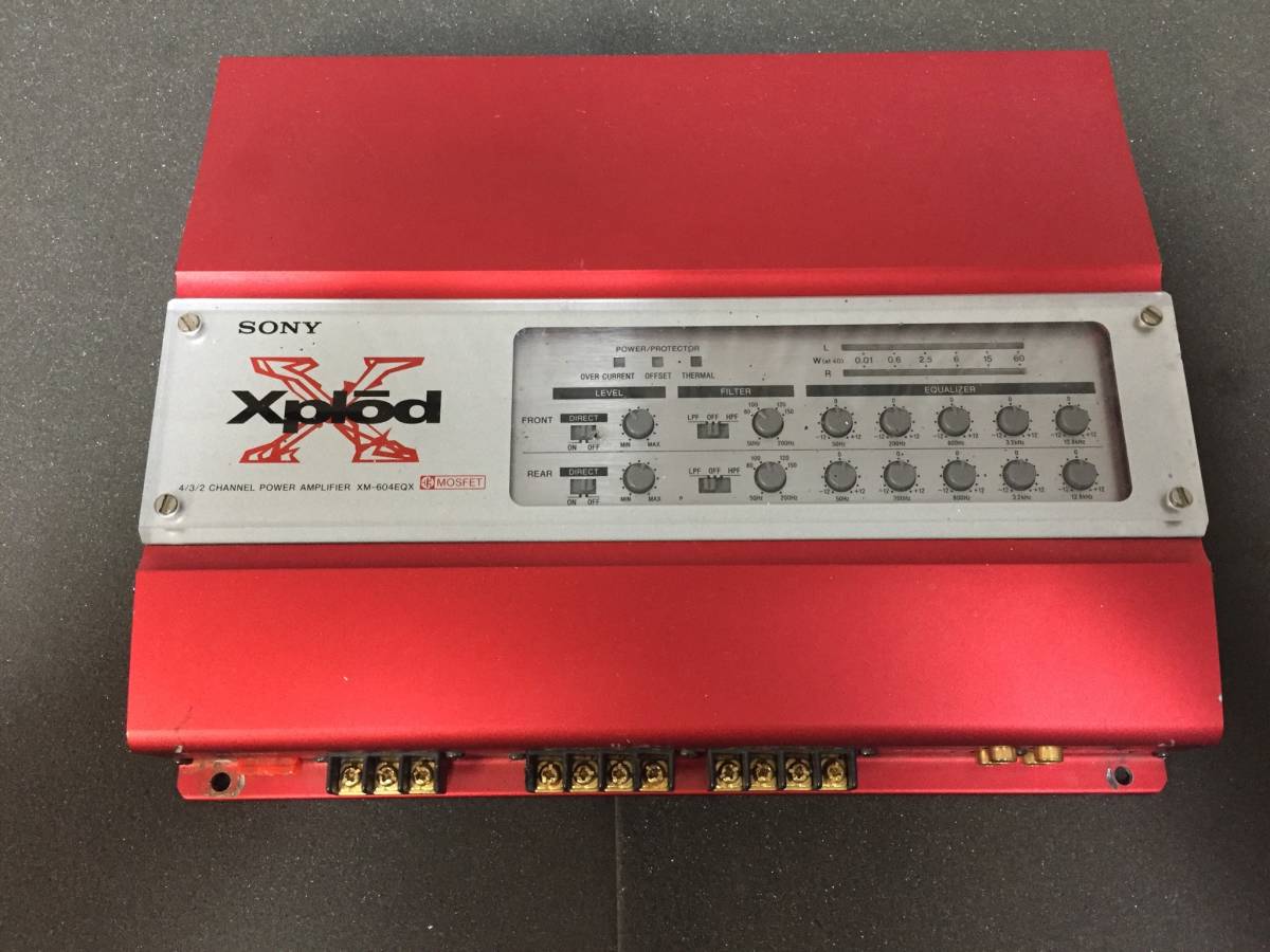 ソニー Xplod パワーアンプ 120w×4 レベルメーター搭載 SONY XM－604EQX