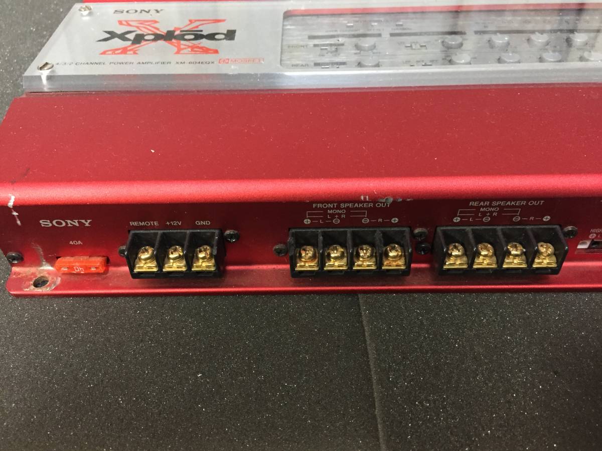 ソニー Xplod パワーアンプ 120w×4 レベルメーター搭載 SONY XM－604EQX