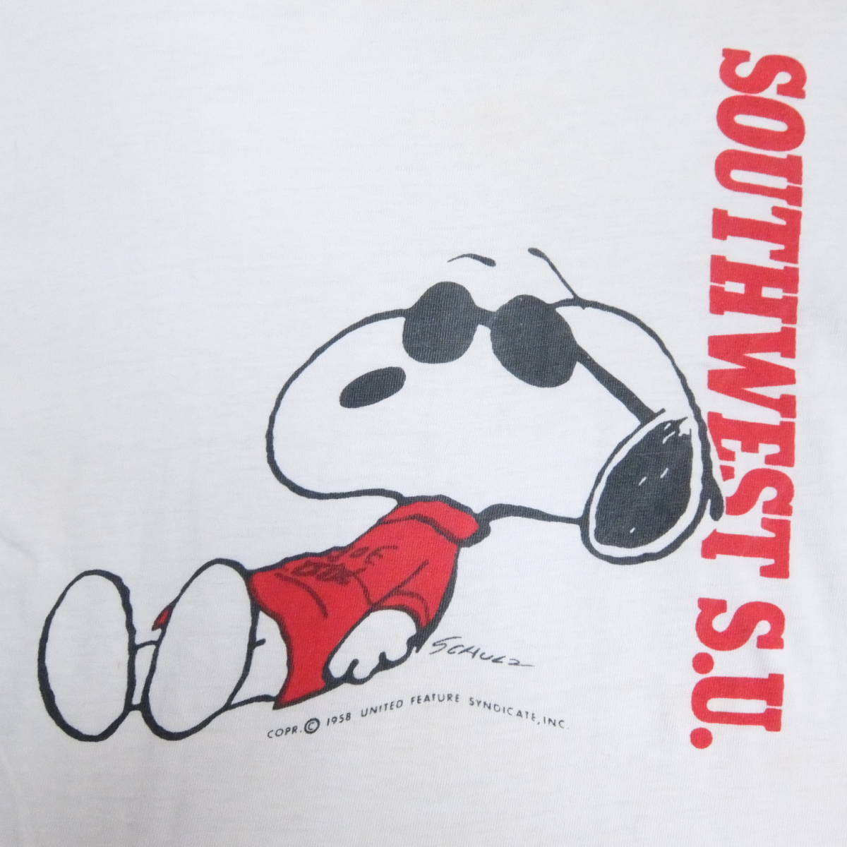 70'S ヴィンテージ チャンピオン バータグ スヌーピー 染み込み