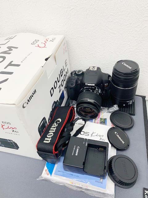 キャノン☆CANON☆EOS Kiss X6i☆デジタル一眼カメラ☆Wズームレンズ