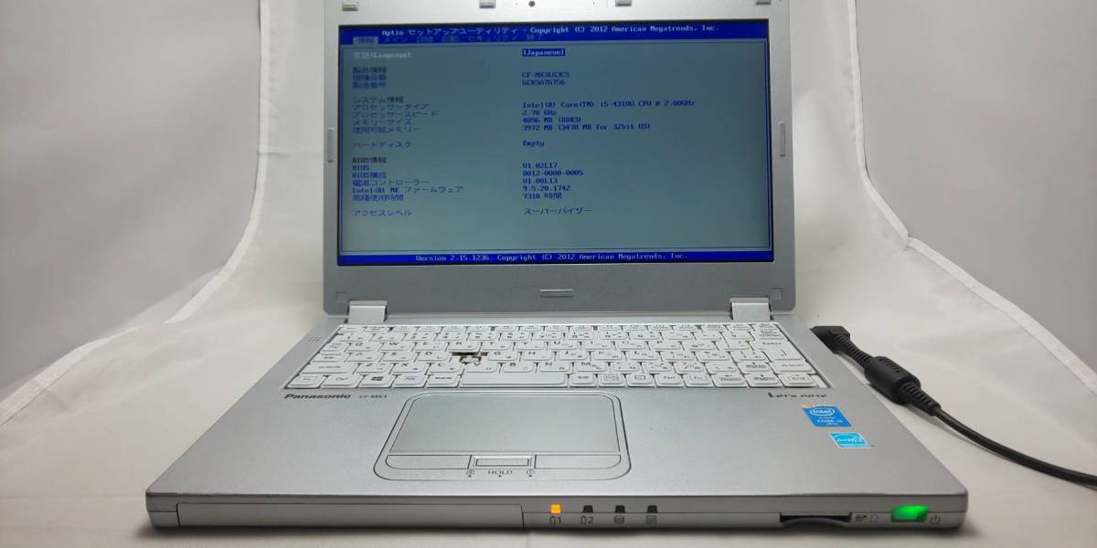 Win10】Panasonic CF-MX3 i5-4310U メモリ4GB SSD128GB CF-MX3