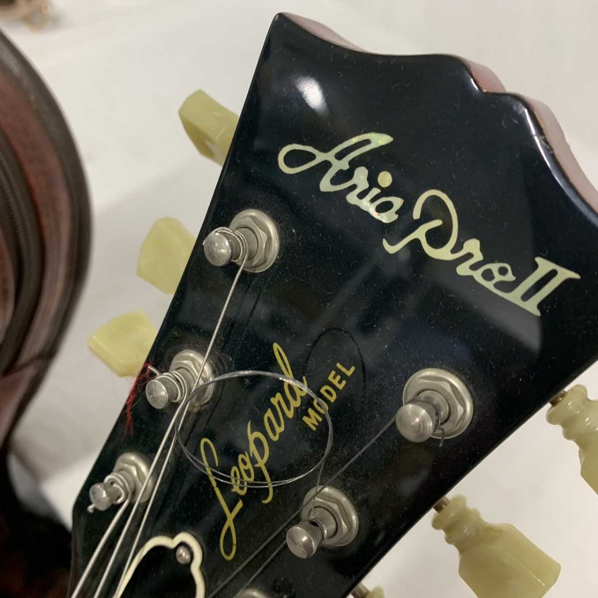 レスポール エレキギター Aria ProⅡ Leopard Model ソフトケース付き