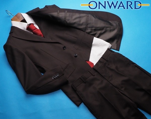 超激得，格安 14.1万円 オンワード樫山&times;三越伊勢丹 ウール100% ギャバジン ソリッド無地 スリーピース スーツD7/44濃茶 904417(Sサイズ以下)｜売買されたオークション情報、yahooの商品情報をアーカイブ公 Sサイズ以下