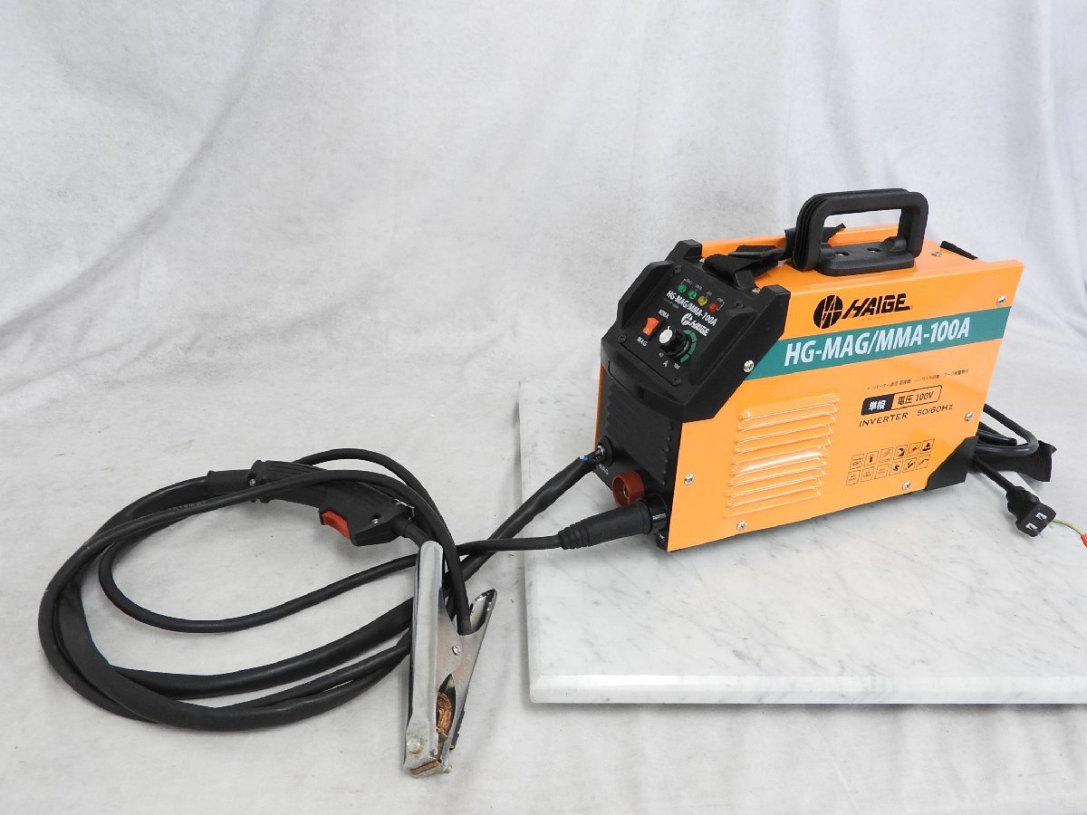 2026，HOT HAIGE ハイガー HG-MAG/MMA-100A インバーター直流 溶接機 現状品(半自動溶接機)｜売買されたオークション情報、yahooの商品情報をアーカイブ公開 - オークファン 半自動溶接機