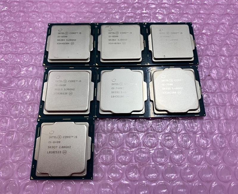 超激得，得価 7枚セット INTEL CPU Core i5-8400 1枚/7500 1枚/7400T 1枚/6600 1枚/6500T 1枚/6500 2枚(Core i5)｜売買されたオークション情報、yahooの商品情報をアーカイブ公開 - オークファン Core i5