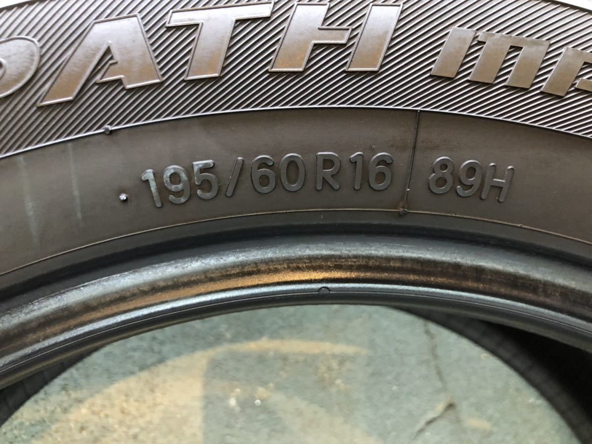 195/60R16 4本セット トーヨー トランパスMPZ 溝5ミリ 2016年製 195⁄