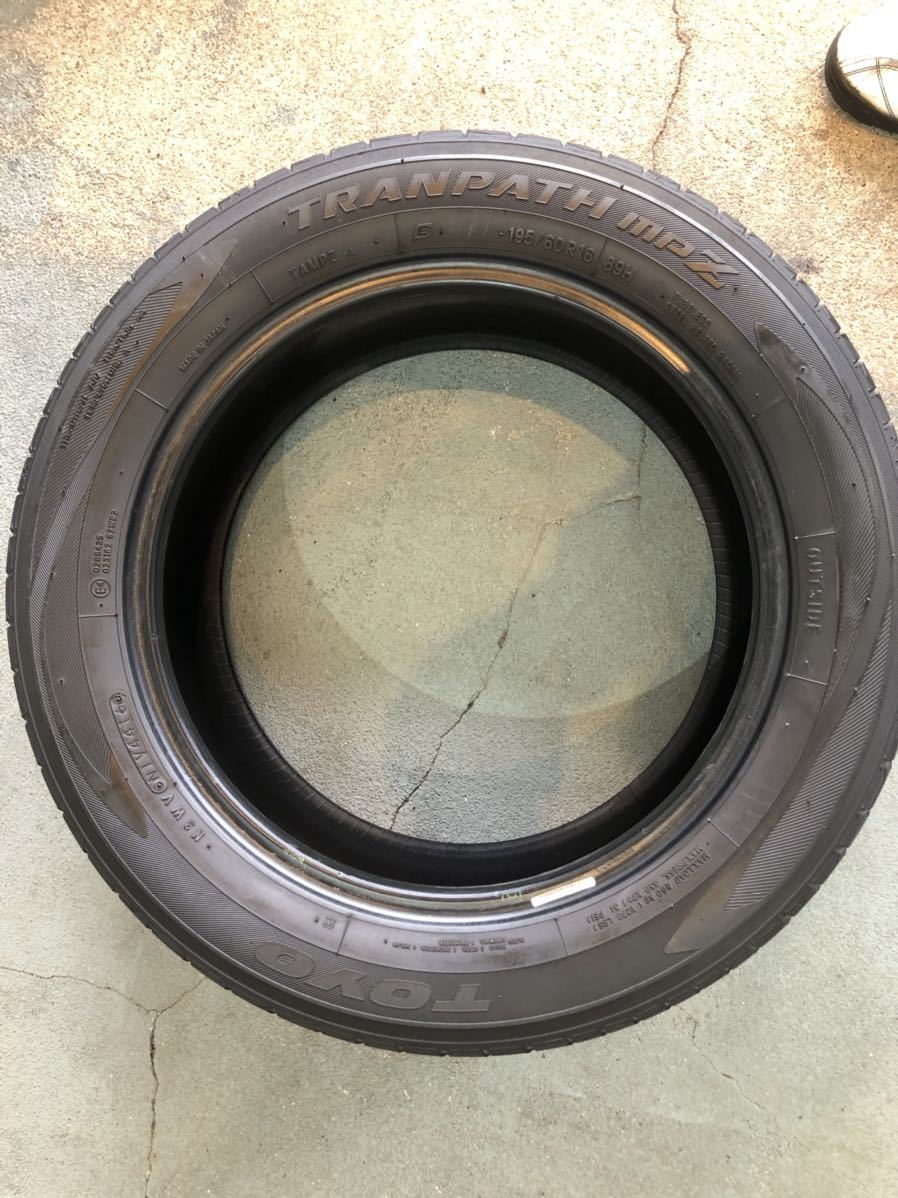 195/60R16 4本セット トーヨー トランパスMPZ 溝5ミリ 2016年製 195⁄