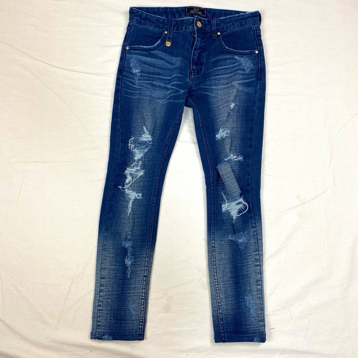 YO49 レディース Radyセット　ダメージ加工　スキーム デニムパンツ　サイズいろいろ　業者向け　6枚セット　まとめ売り　卸売 SALEセットアップ アンティカantiqua☆味わいデニム”パーツひとつずつが表情を持つ UPTOP Iron wedge radyレディ（レディースファッション）の通販