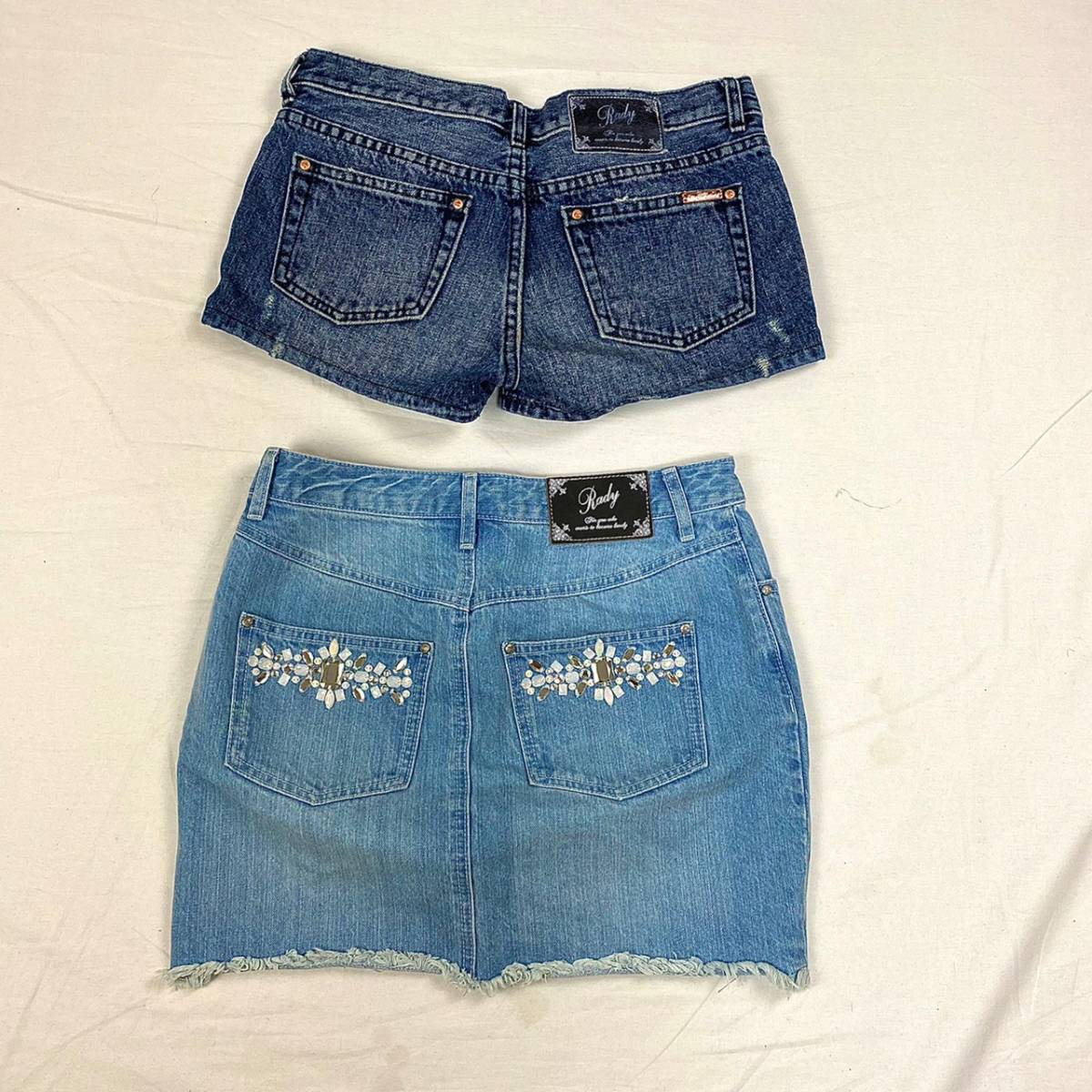 YO49 レディース Radyセット　ダメージ加工　スキーム デニムパンツ　サイズいろいろ　業者向け　6枚セット　まとめ売り　卸売 SALEセットアップ アンティカantiqua☆味わいデニム”パーツひとつずつが表情を持つ UPTOP Iron wedge radyレディ（レディースファッション）の通販