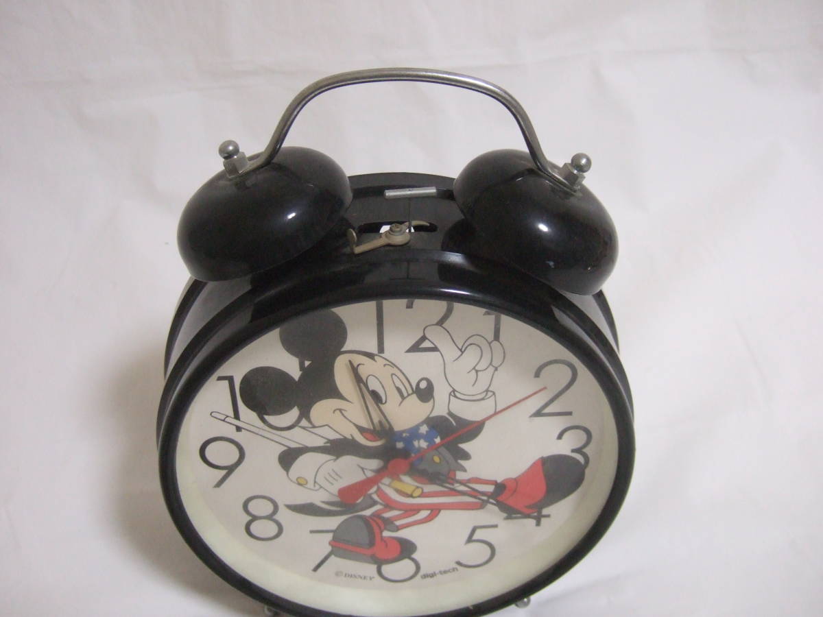 Disney ディズニー 目覚まし時計 置き時計 昭和レトロ ミッキーマウス