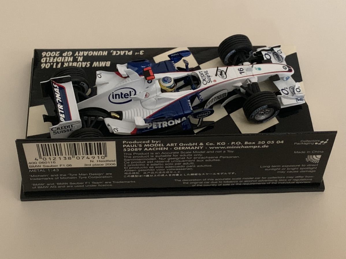 Bmw Sauber ザウバー F1 N ハイドフェルド ハンガリーgp 3位表彰台 06 限定品 レーシングカー 売買されたオークション情報 Yahooの商品情報をアーカイブ公開 オークファン Aucfan Com